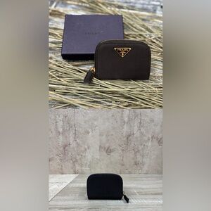 Prada Wallet with Gold Logo